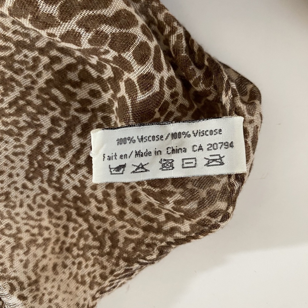 Nicole Marciano Animal Print Infinity Scarf Brown‎ Tan Boho Lightweight Scarf - Picture 5 of 8